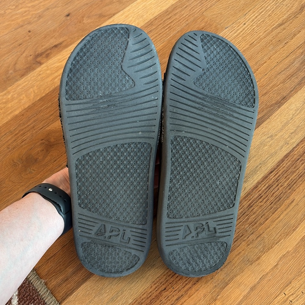 APL Big Logo Techloom Slide Black Gold Silver size 10 - Picture 6 of 7